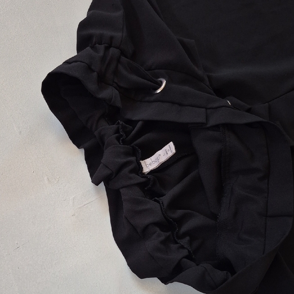 BeBop Black Wide Leg Slacks - Picture 3 of 4